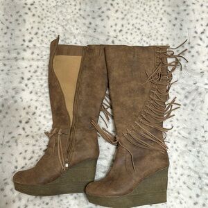 Sbicca collection tall fringe boots